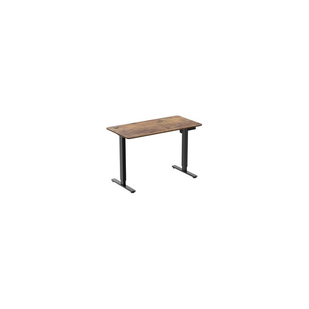 LogiLink Bureau assis-debout, (L)1.200 mm, noir/marron