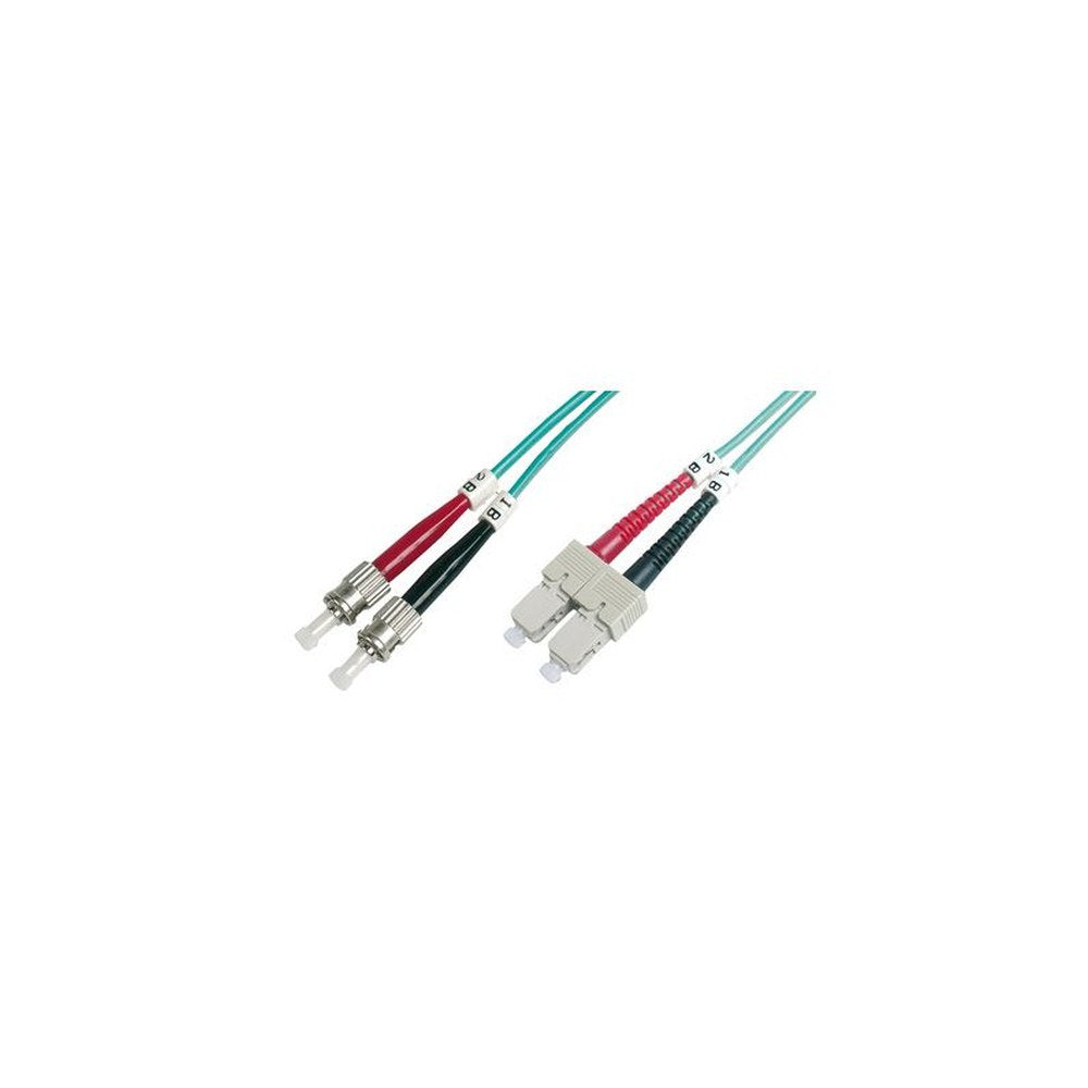 DIGITUS Câble patch LWL, OM3, fiche mâle ST - mâle SC, 2,0 m