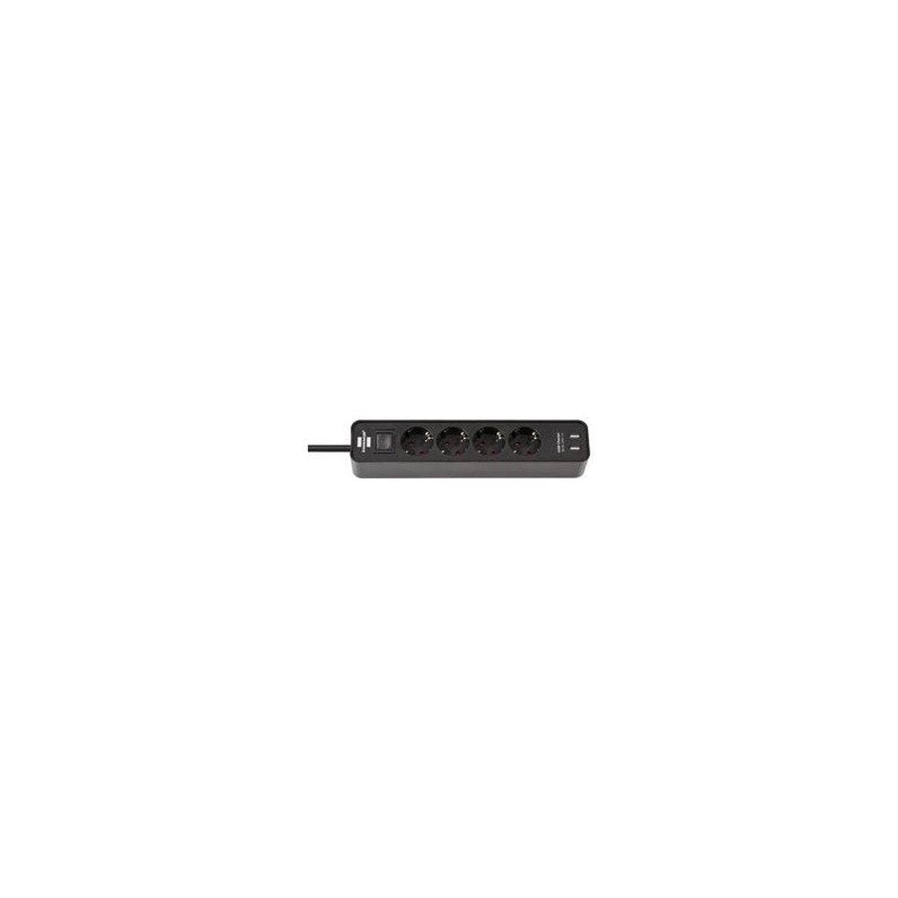 brennenstuhl Steckdosenleiste Ecolor, 4-fach, schwarz