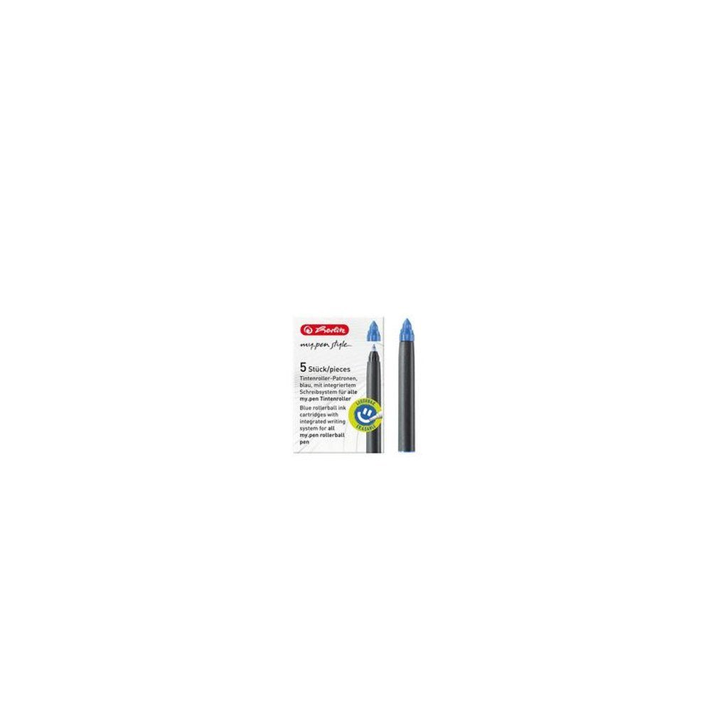 herlitz Cartouches pour stylo roller my.pen, bleu royal