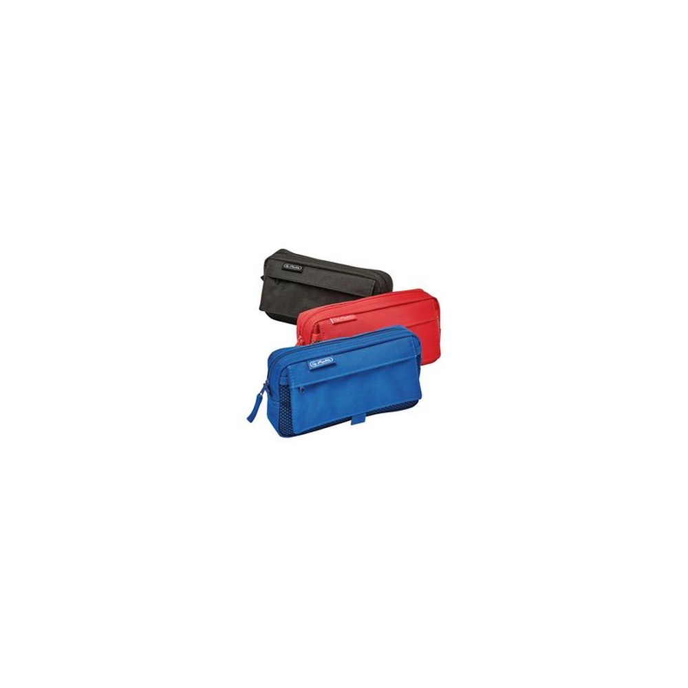 herlitz Trousse à stylos avec poche en filet, noir