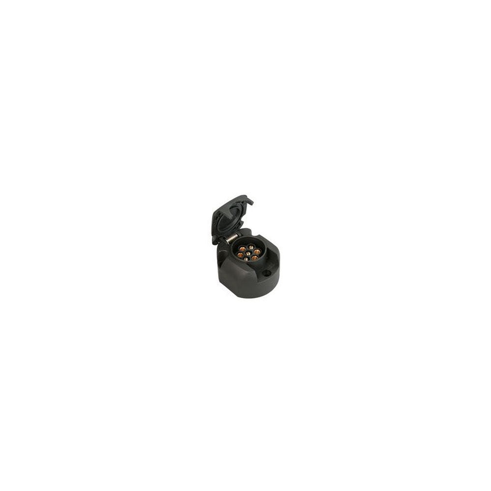 IWH Prise de voiture, 7 broches, plastique, noir