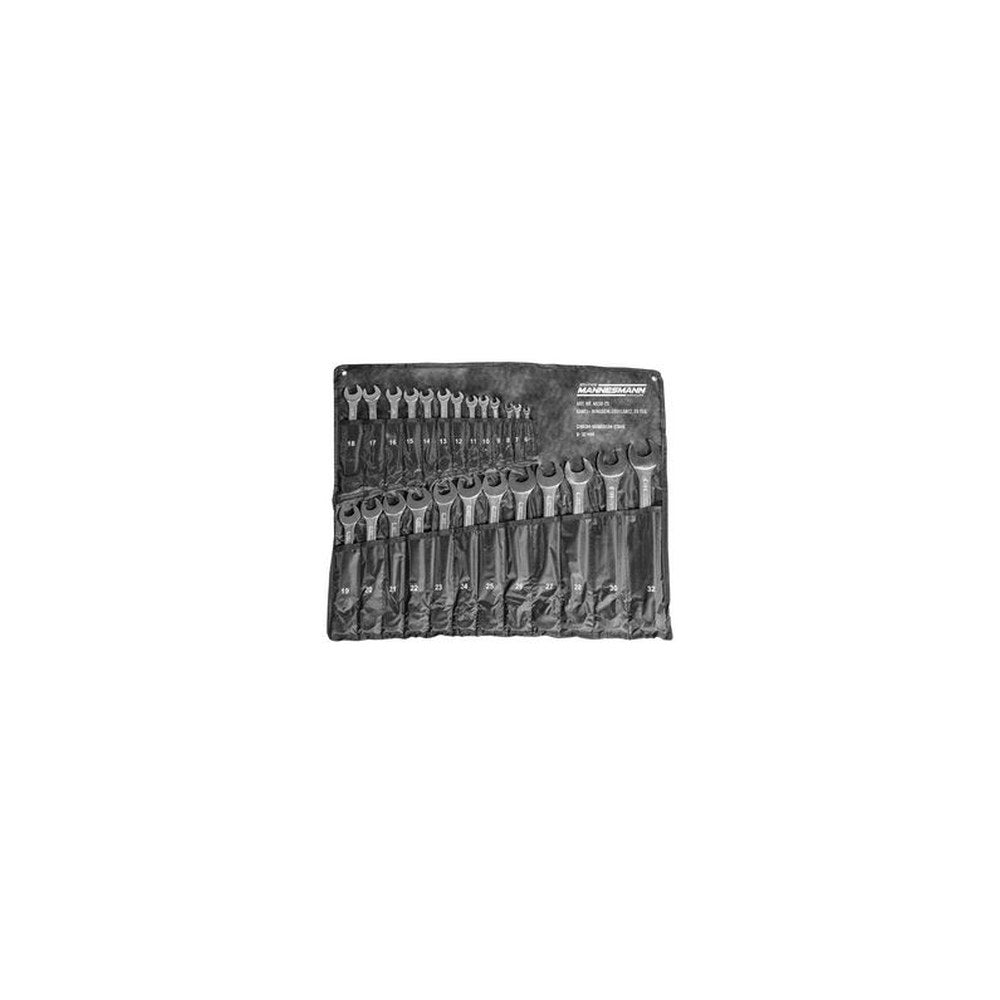BRÜDER MANNESMANN Jeu de clés plates, 25 pièces, 7-32 mm