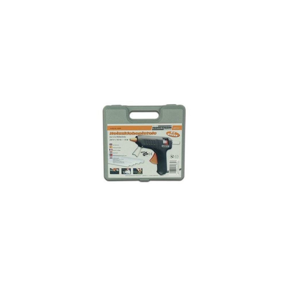 BRÜDER MANNESMANN Pistolet à colle, malette en plastique