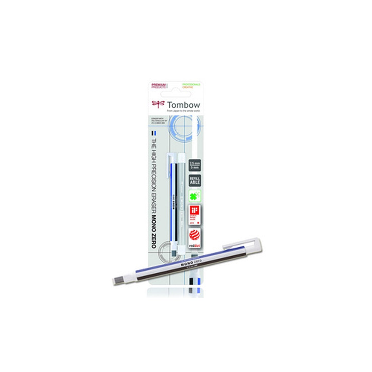 TOMBOW Stylo-gomme "MONO zero", pointe angulaire