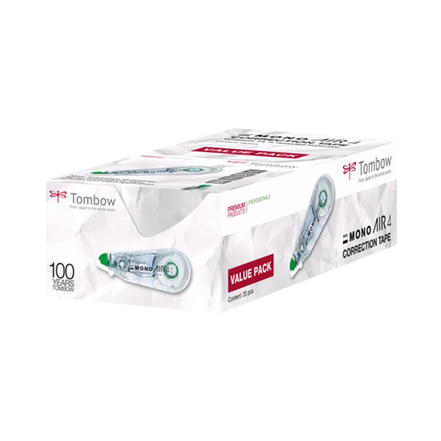 TOMBOW Rouleau correcteur "MONO air", présentoir de 20