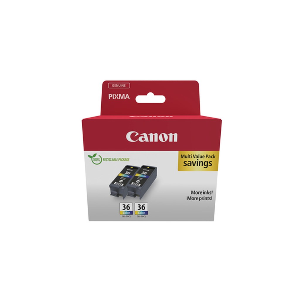 Cartouche d'origine Canon 1511B025 / CLI-36 - multicouleur - pack de 2