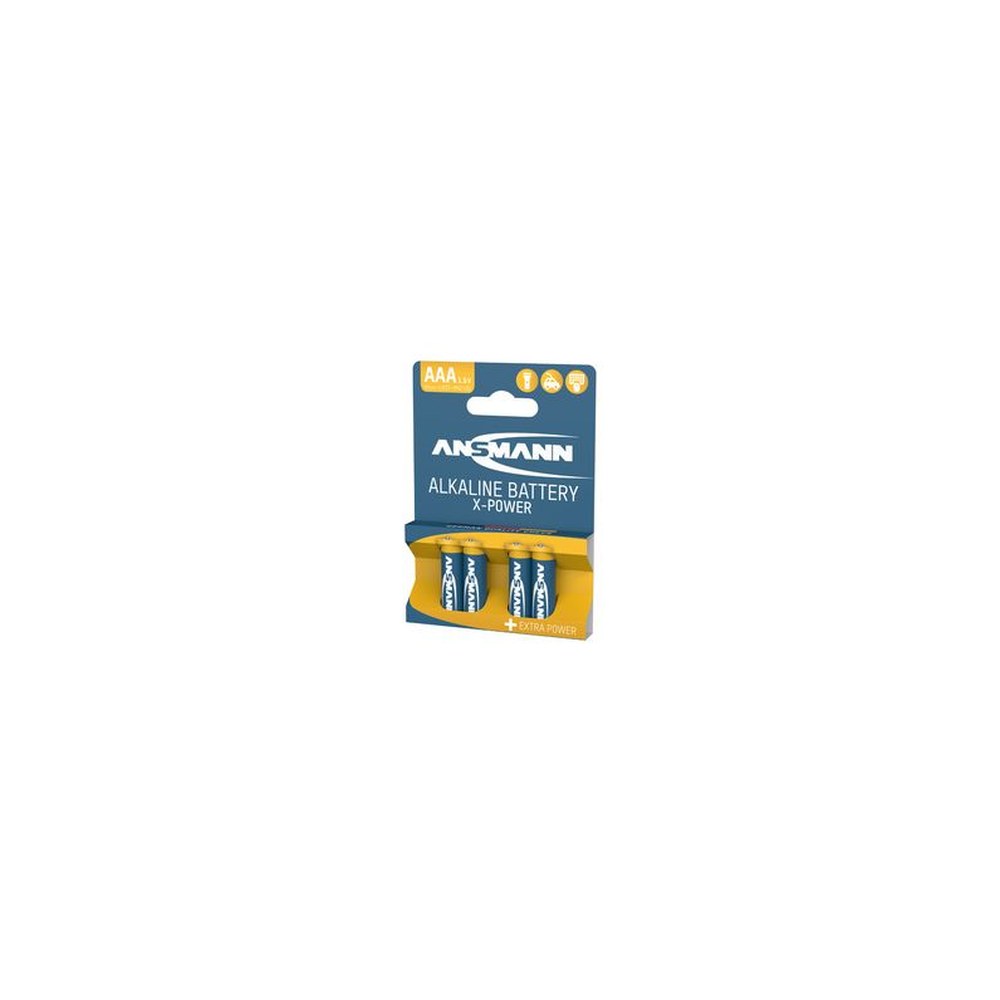 ANSMANN Pile alcaline "X-Power", Micro AAA, blister de 4