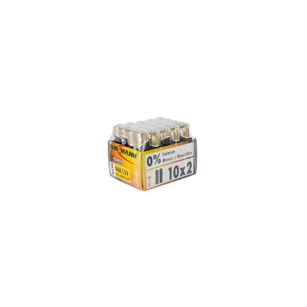 ANSMANN Pile alcaline "X-Power", Micro AAA, présentoir de 20