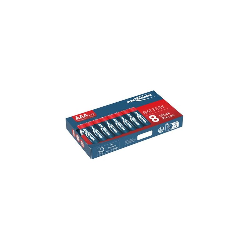ANSMANN Pile alcaline, Micro AAA, lot de 8