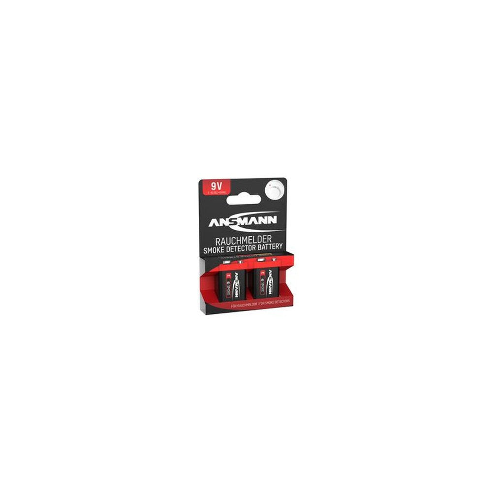 ANSMANN Pile alcaline, E-bloc 6LR61, 9 Volt, blister de 2