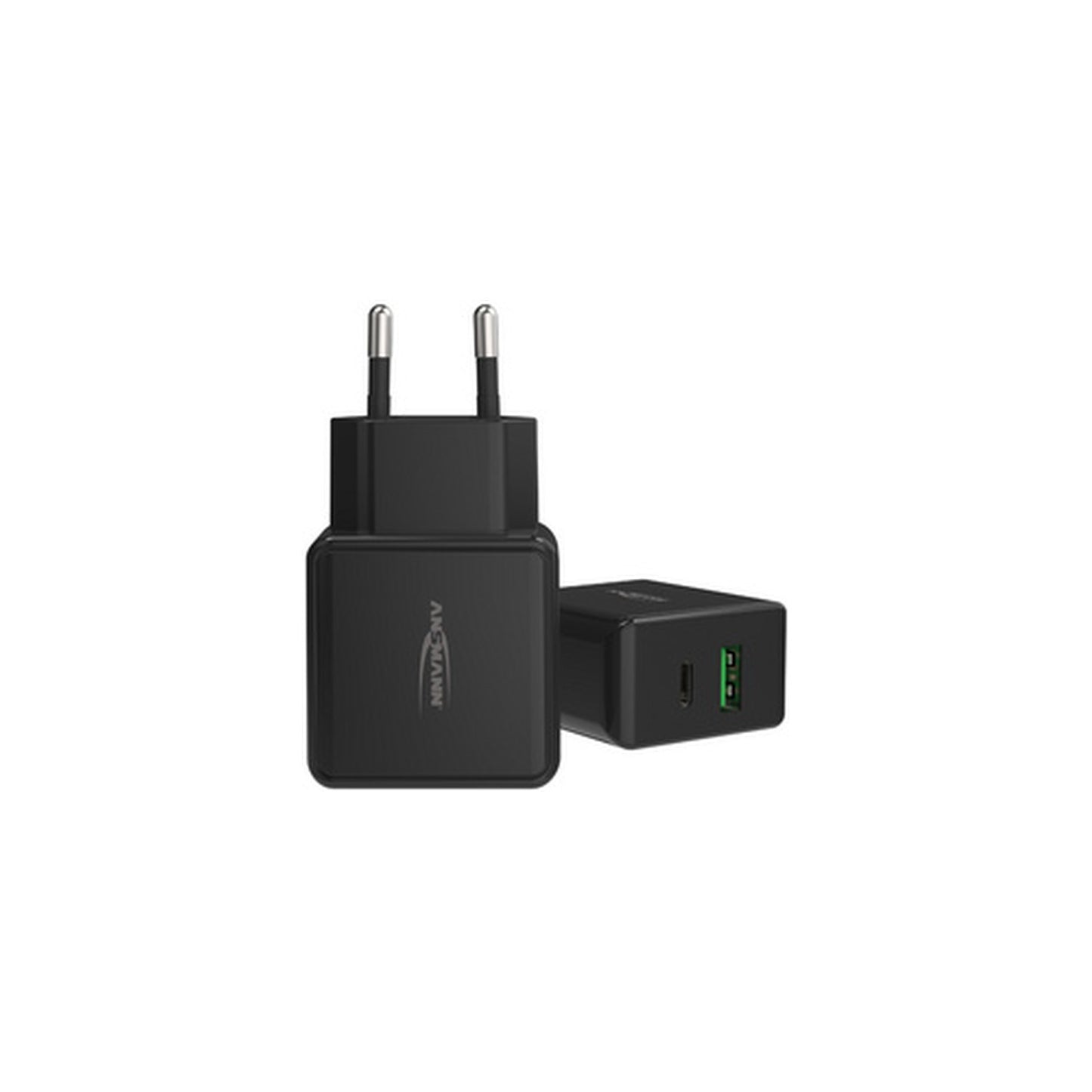 ANSMANN Chargeur USB Home Charger HC218PD, 2x port USB, noir
