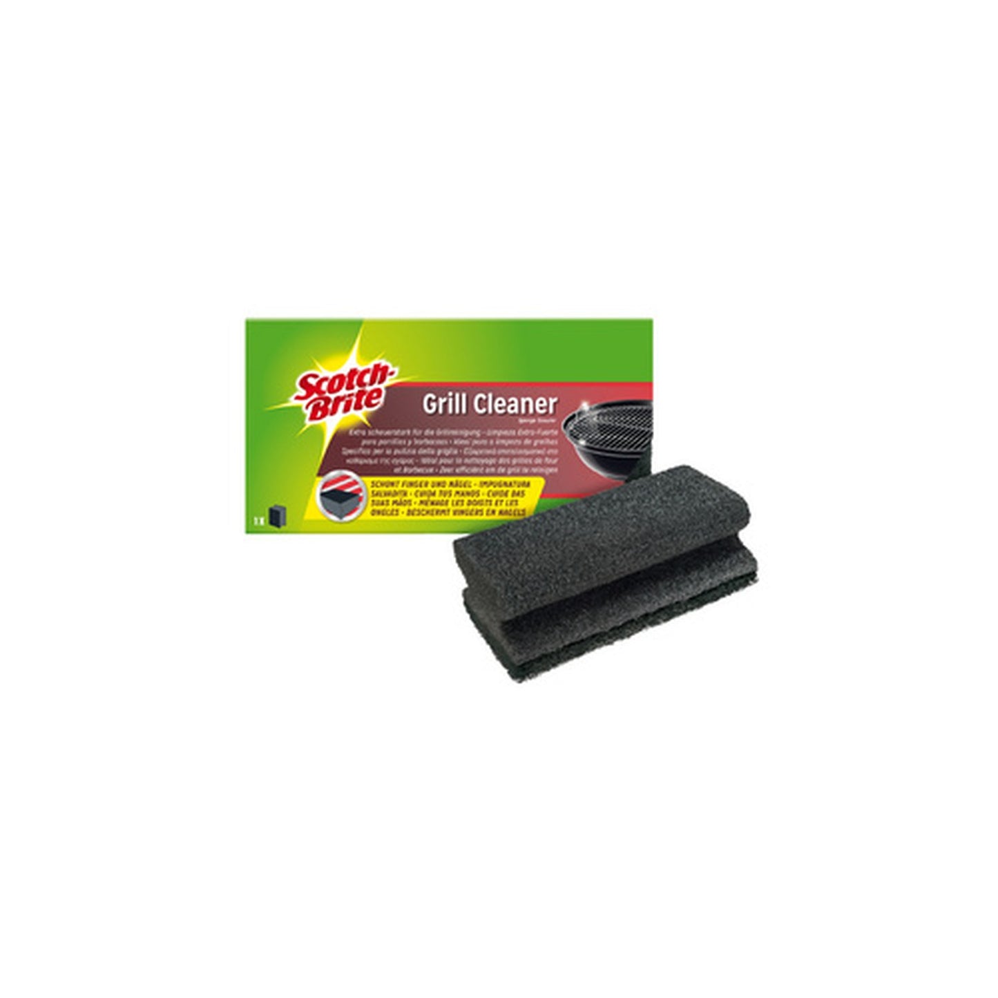 Scotch-Brite Eponge de nettoyage pour BBQ, couleur: noir