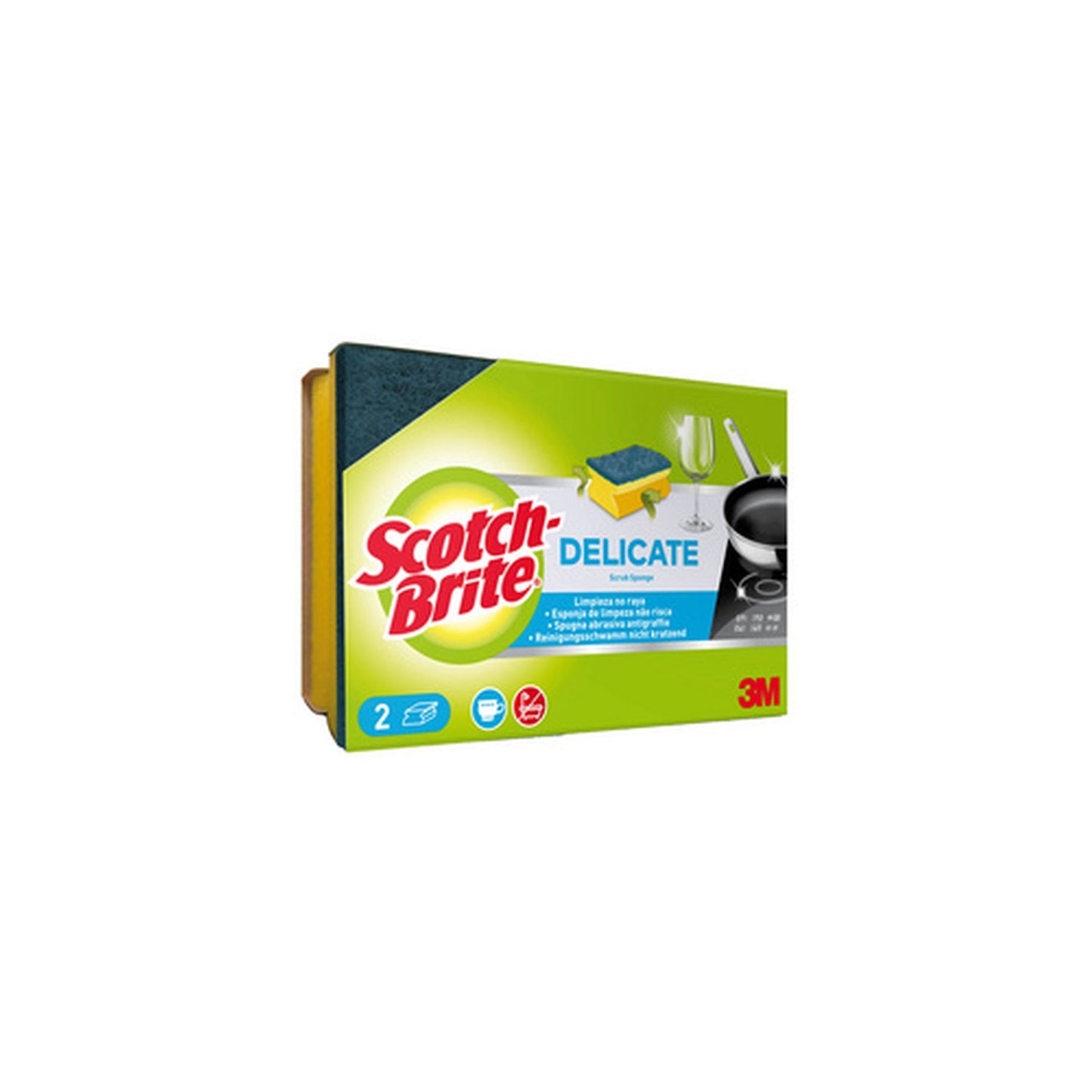 Scotch-Brite Eponge universelle DELICATE, couleur:jaune/bleu
