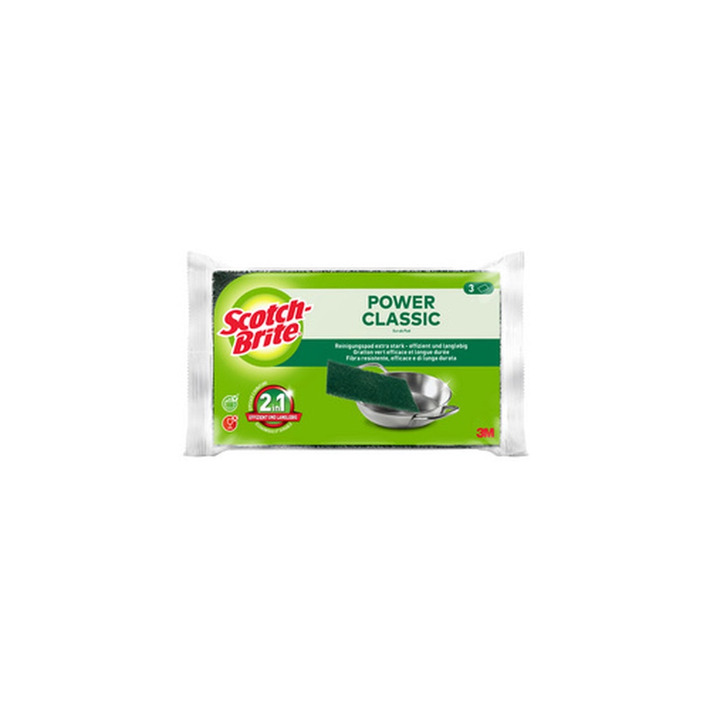 Scotch-Brite Tampon à récurer Classic, pack de 3, vert