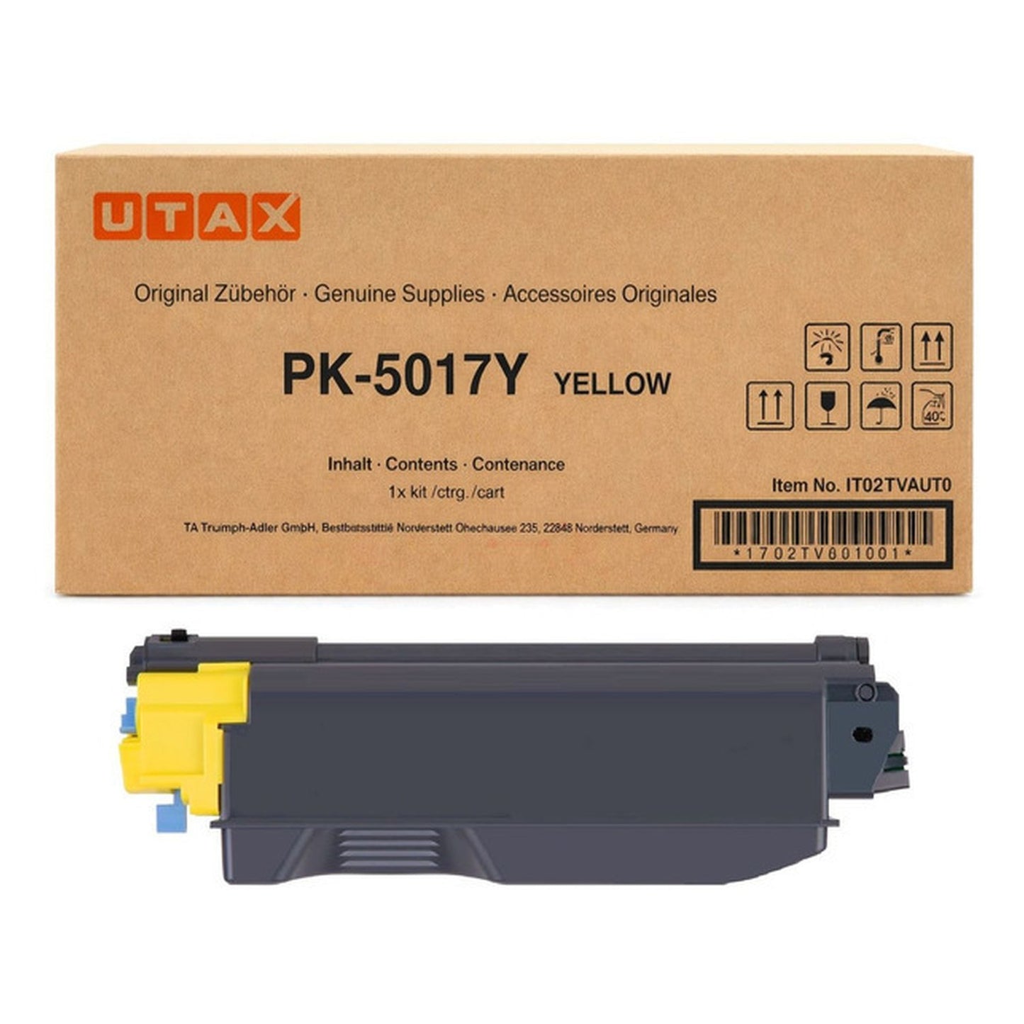 Toner d'origine Utax 1T02TVAUT0 / PK-5017 Y - jaune