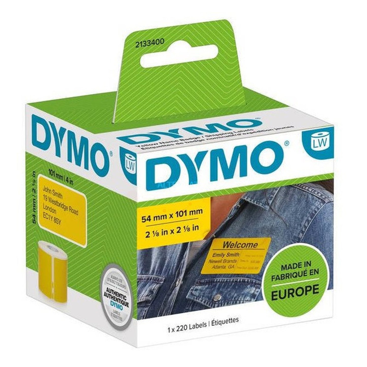 Rouleau d'étiquettes d'origine Dymo 2133400 - jaune