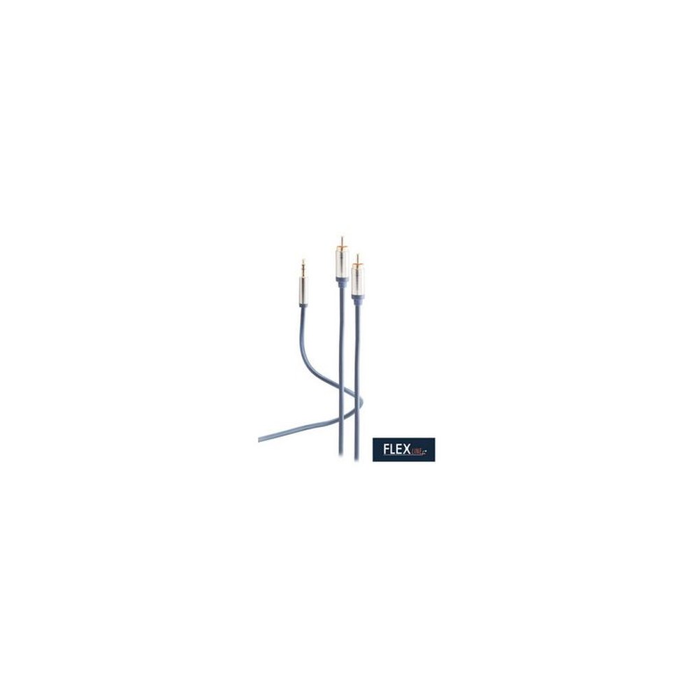 FLEXLINE Cordon audio, 2x fiche RCA - jack 3,5 mm mâle