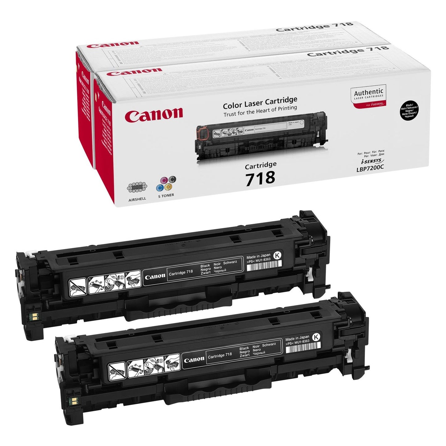 Toner d'origine Canon 2662B005 / 718BKVP - noir