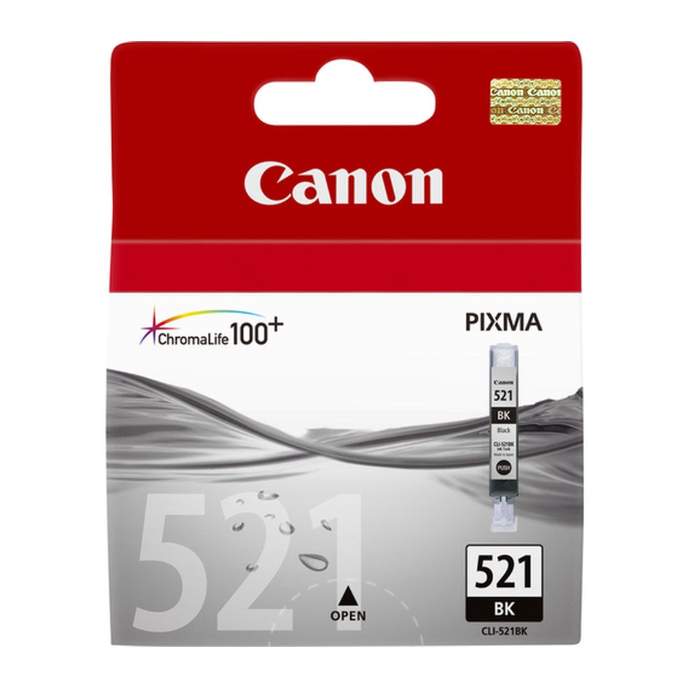 Cartouche d'origine Canon 2933B001 / CLI-521 BK - noire