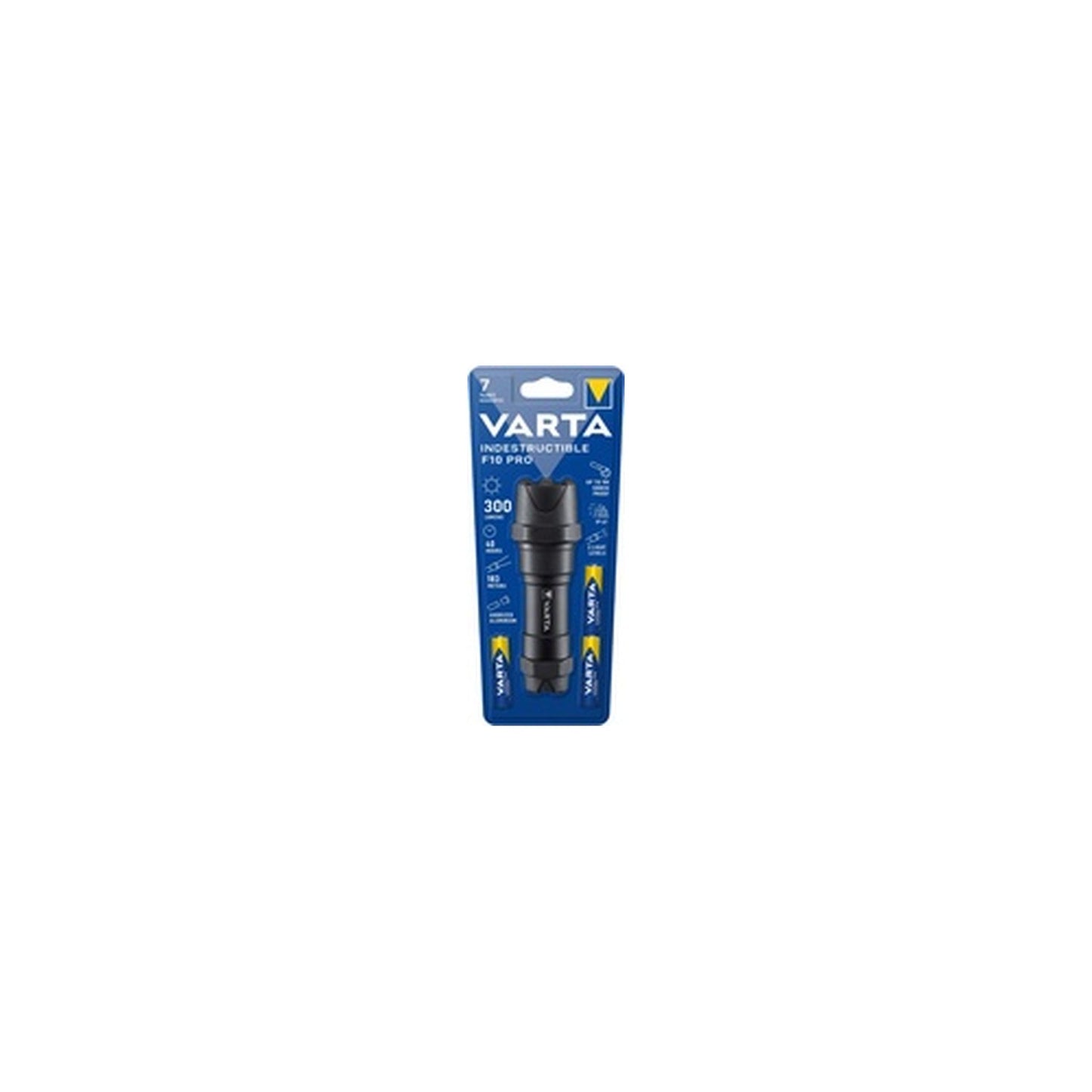 VARTA Lampe de poche "Indestructible F10 Pro", avec 3 AAA