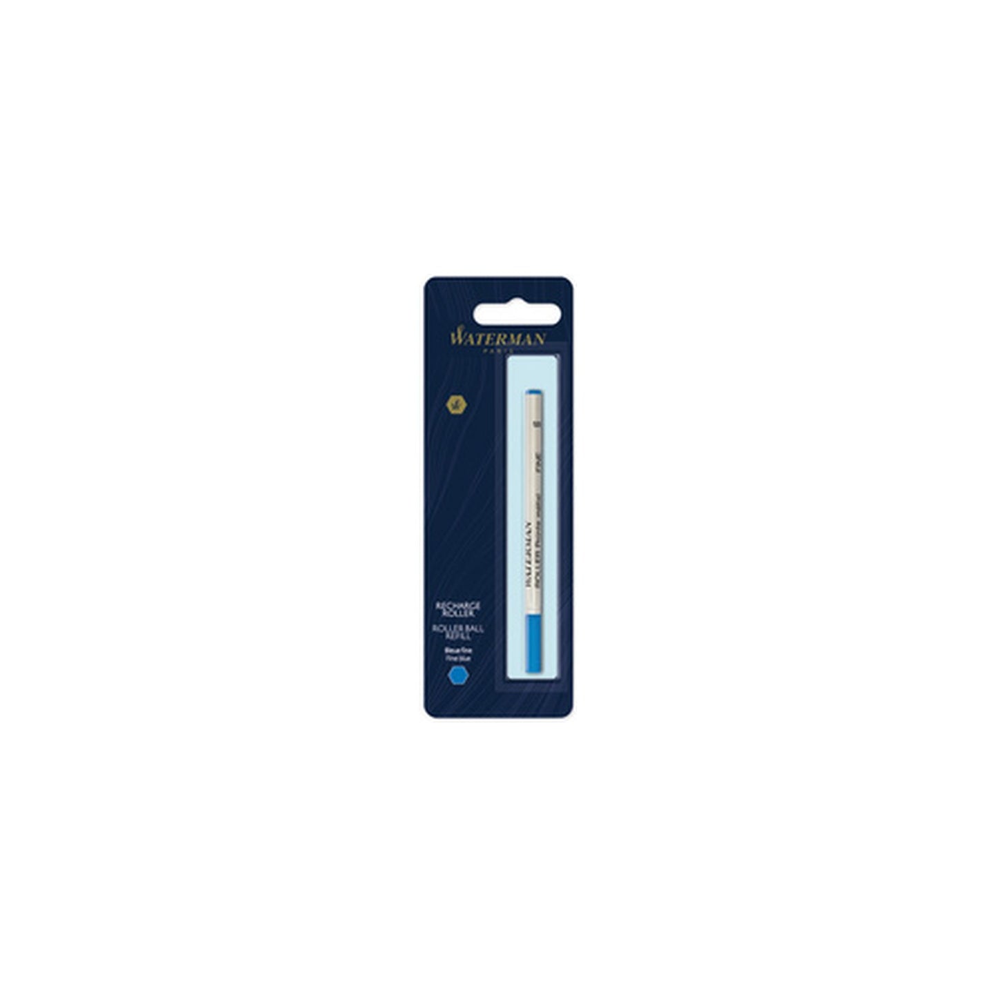 WATERMAN Recharge pour stylo roller, tracé: F, bleu