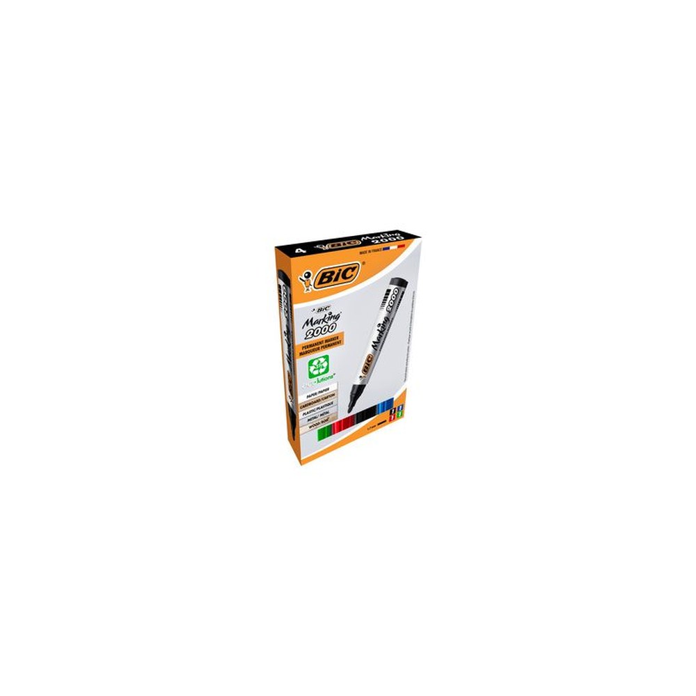 BIC Marqueur permanent 2000 Ecolutions, pointe ogive, étui