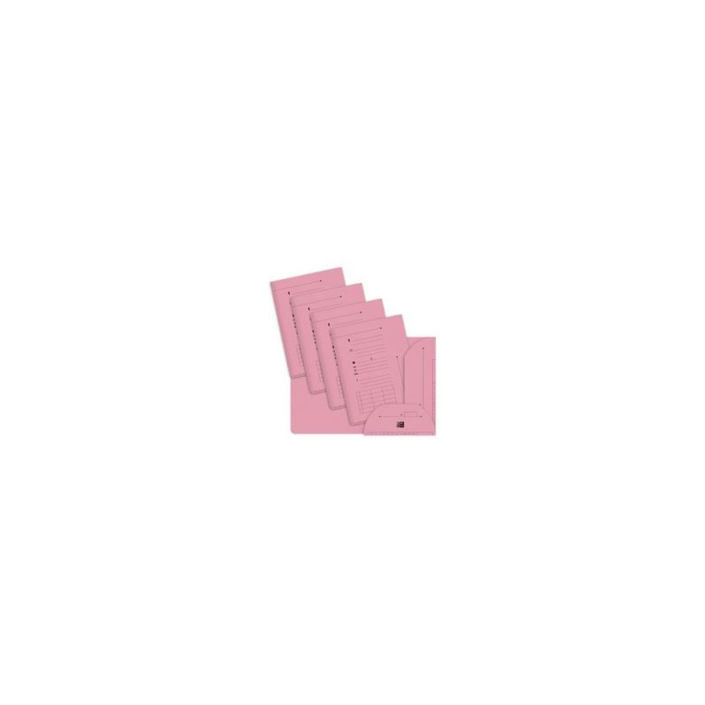 Oxford Chemise sous-dossier PASTEL, 2 rabats, A4, rose