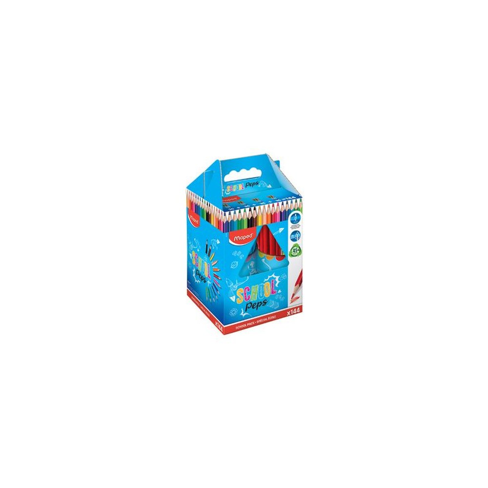 Maped Crayons de couleur COLOR'PEPS, pack scolaire de 144