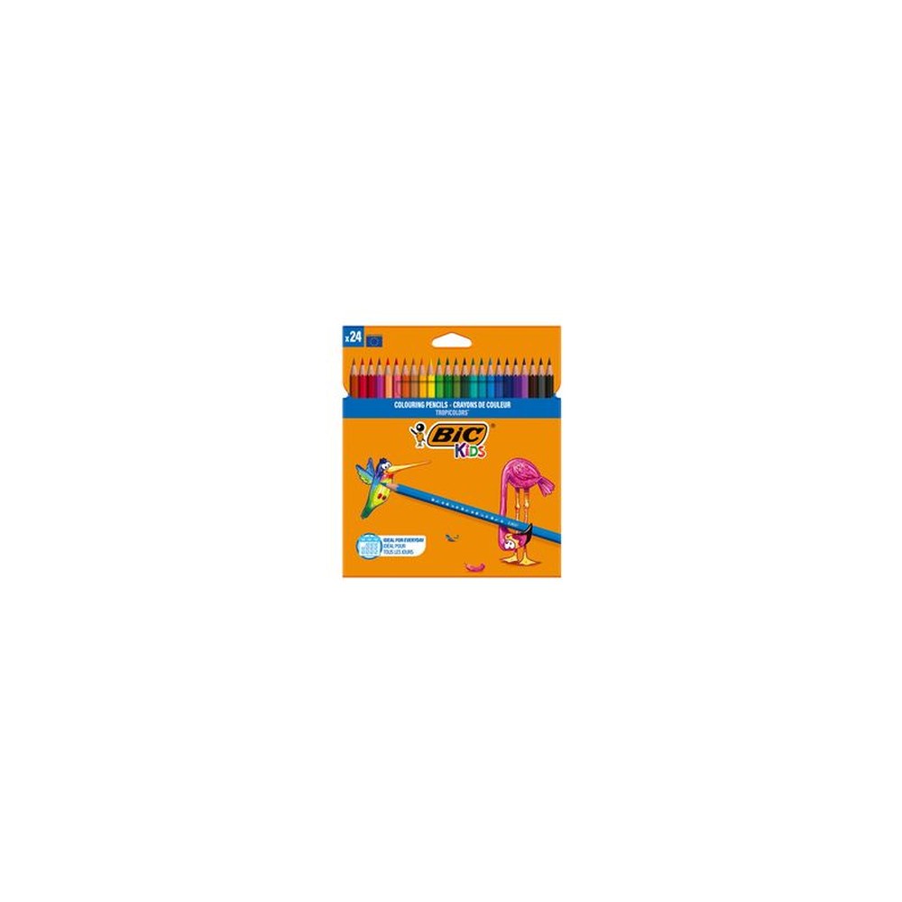 BIC KIDS Crayons de couleur Tropicolors, étui en carton