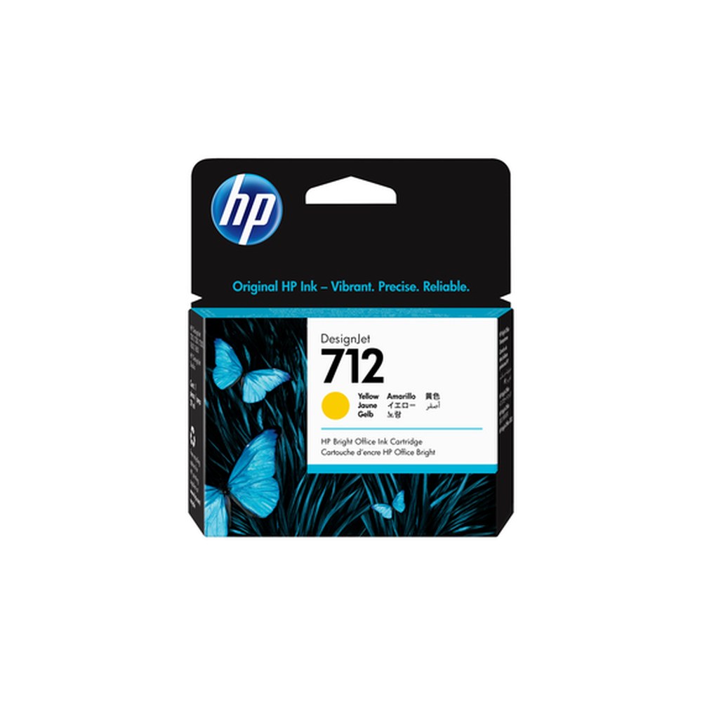 Cartouche d'origine HP 3ED69A / 712 - jaune