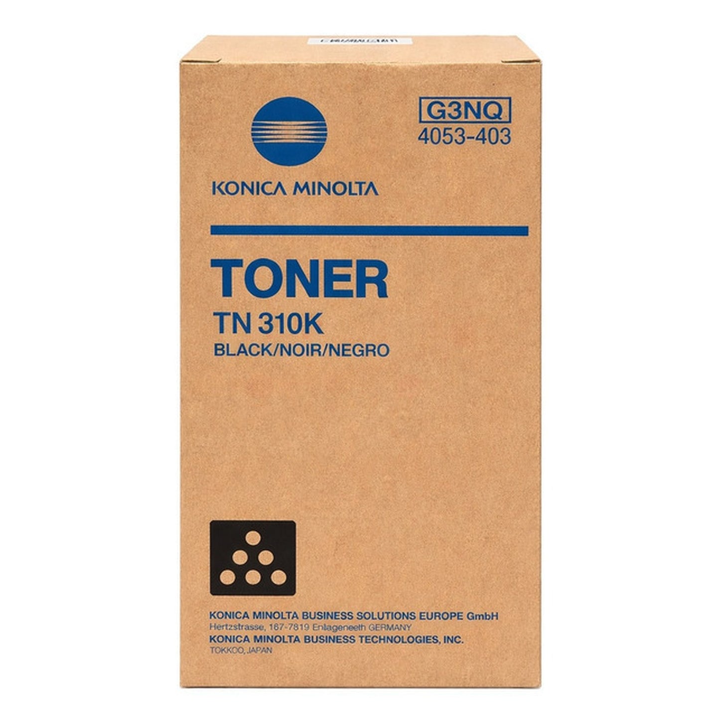 Toner d'origine Konica Minolta 4053403 / TN-310 K - noir