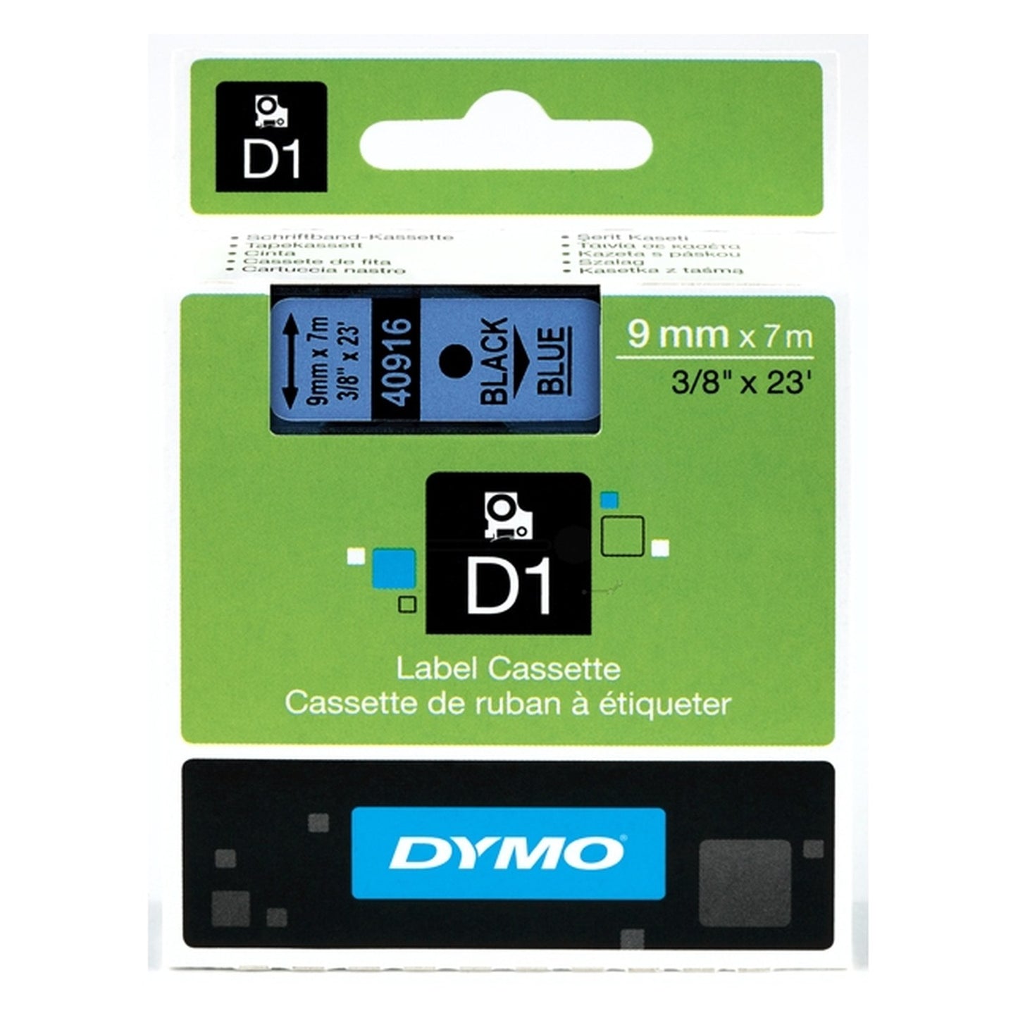 Rouleau d'étiquettes d'origine Dymo 40916 / S0720710 - noir, bleu