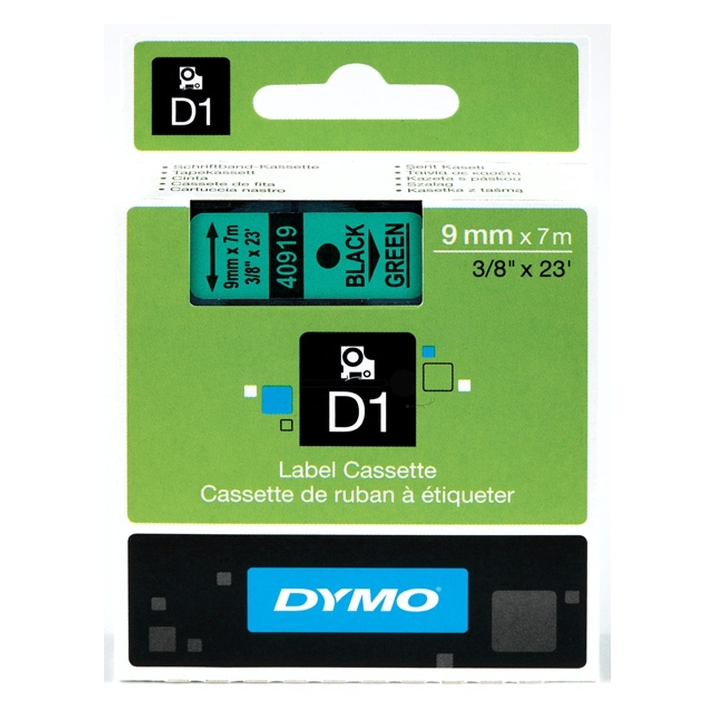 Rouleau d'étiquettes d'origine Dymo 40919 / S0720740 - noir, vert