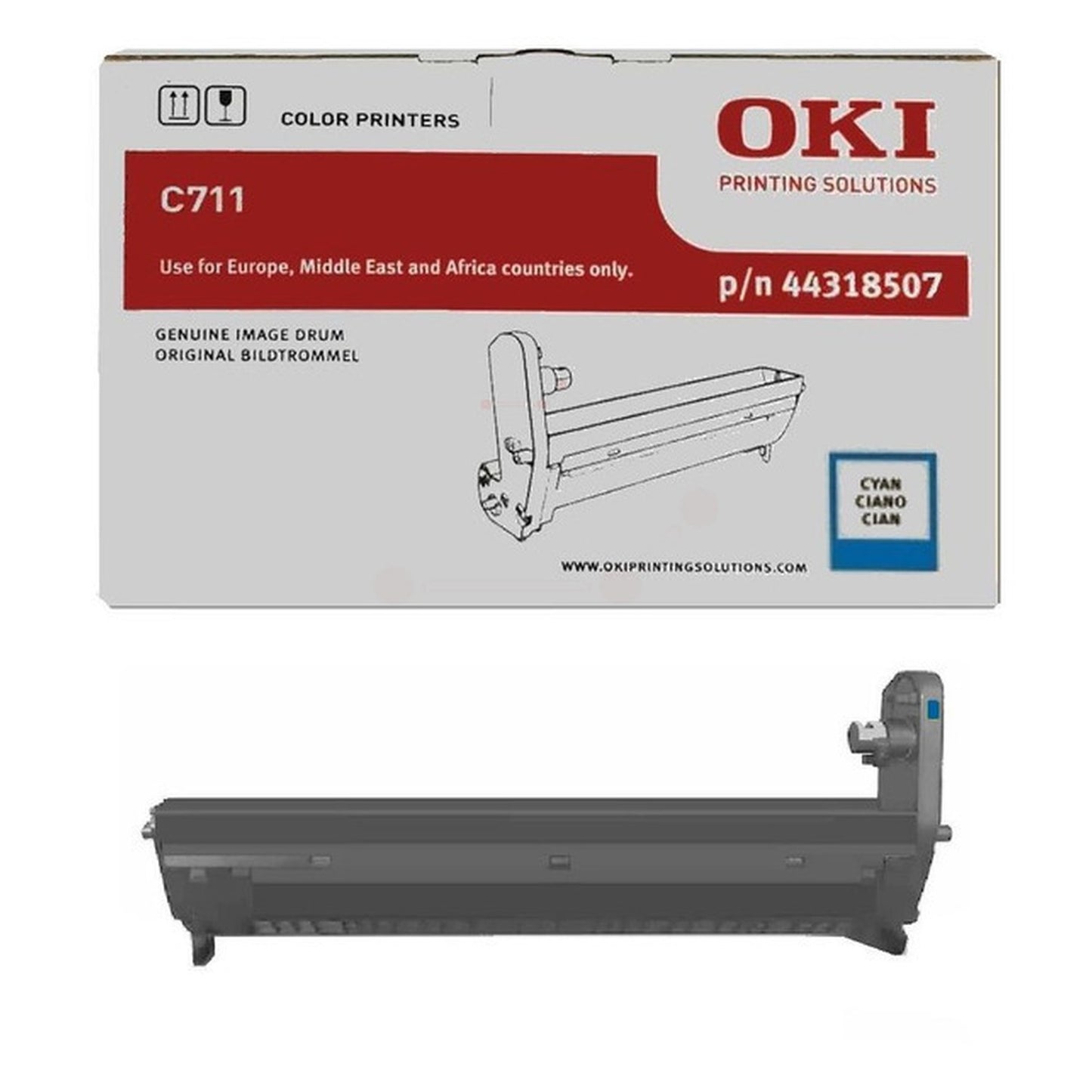 Tambour d'origine OKI 44318507 - cyan