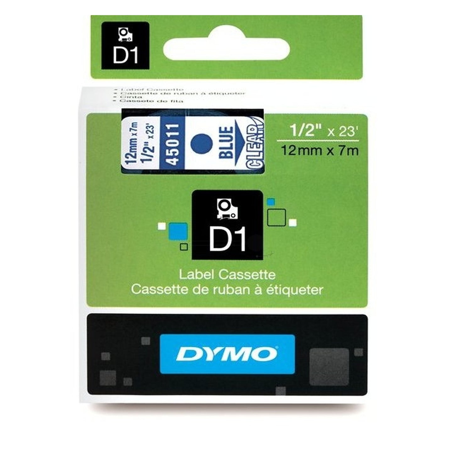 Rouleau d'étiquettes d'origine Dymo 45011 / S0720510 - transparent, bleu
