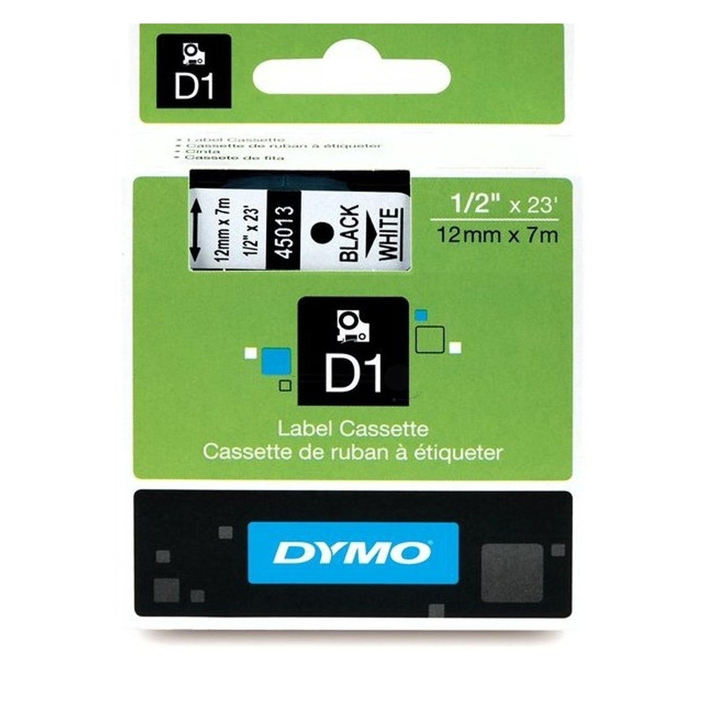 Rouleau d'étiquettes d'origine Dymo 45013 / S0720530 - noir, blanc
