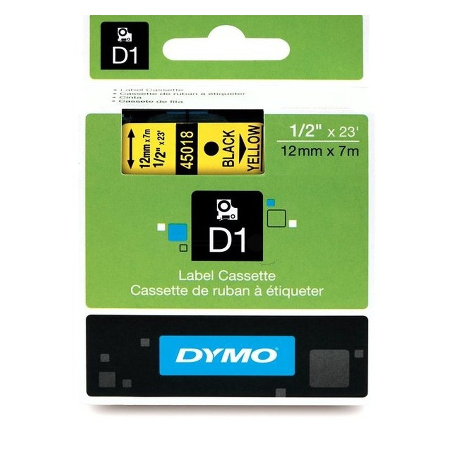 Rouleau d'étiquettes d'origine Dymo 45018 / S0720580 - noir, jaune