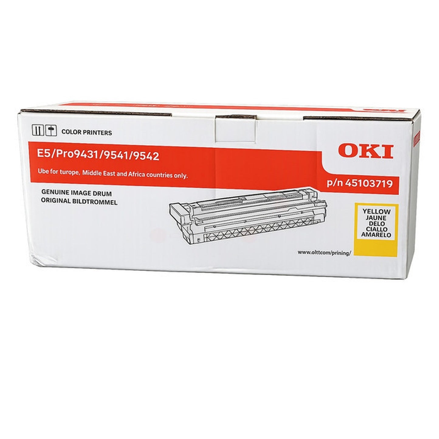 Tambour d'origine OKI 45103719 - jaune