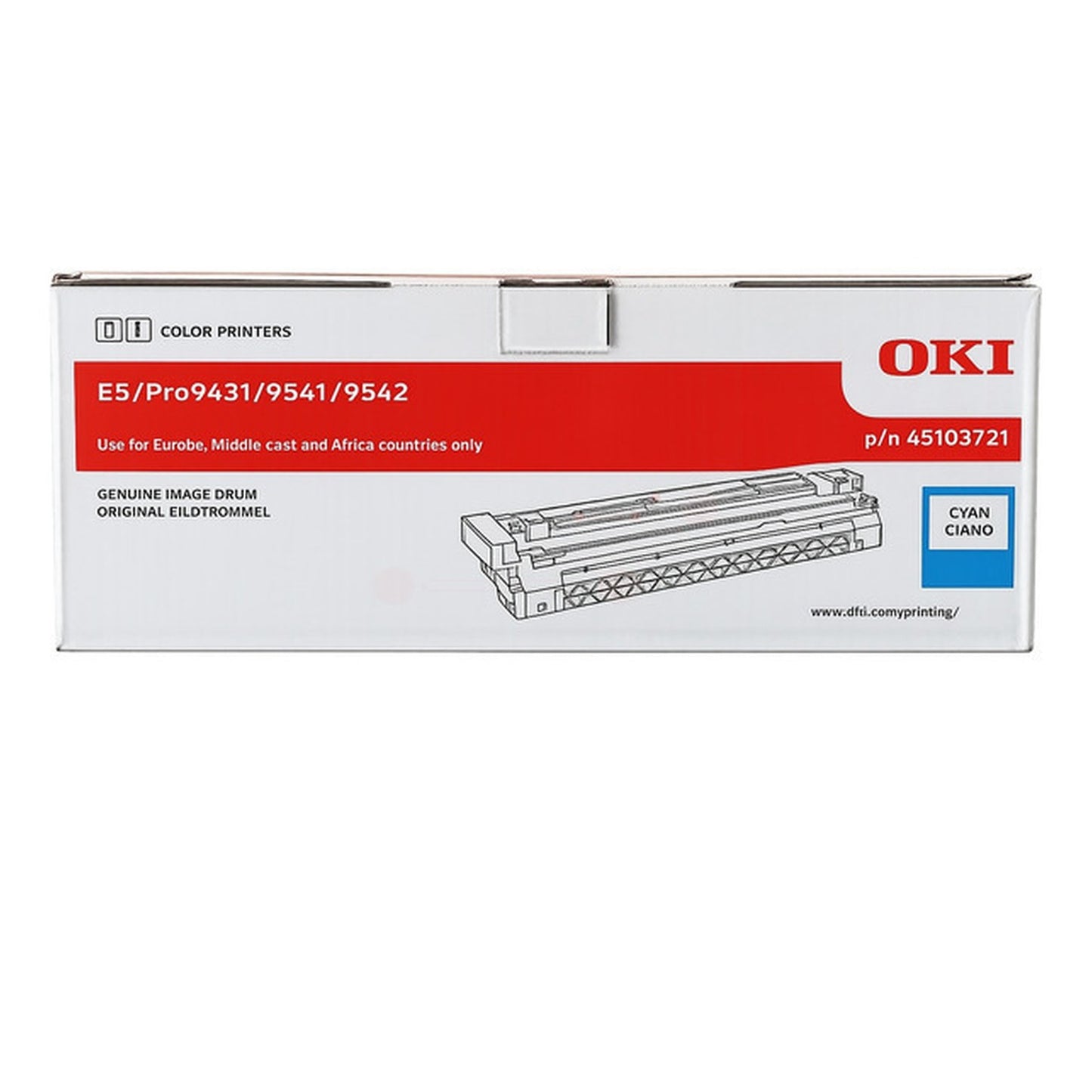 Tambour d'origine OKI 45103721 - cyan
