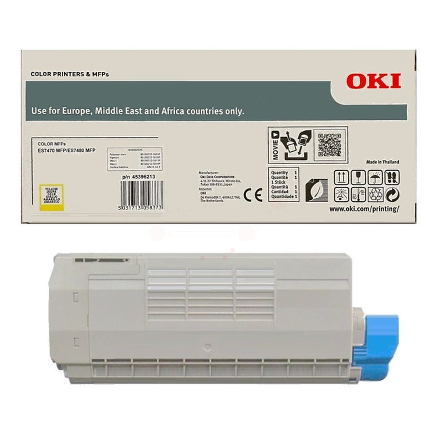 Toner d'origine OKI 45396213 - jaune
