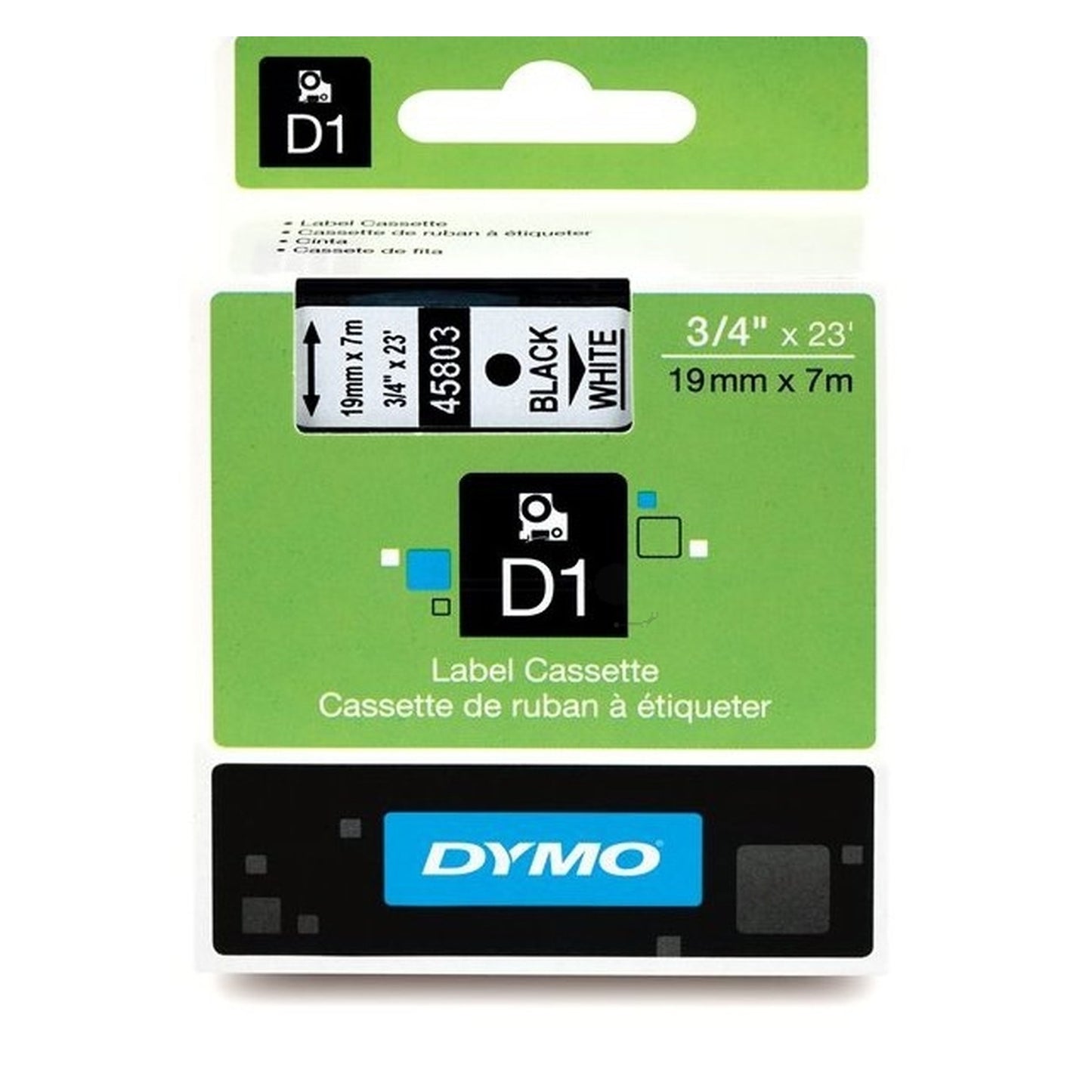 Rouleau d'étiquettes d'origine Dymo 45803 / S0720830 - noir, blanc