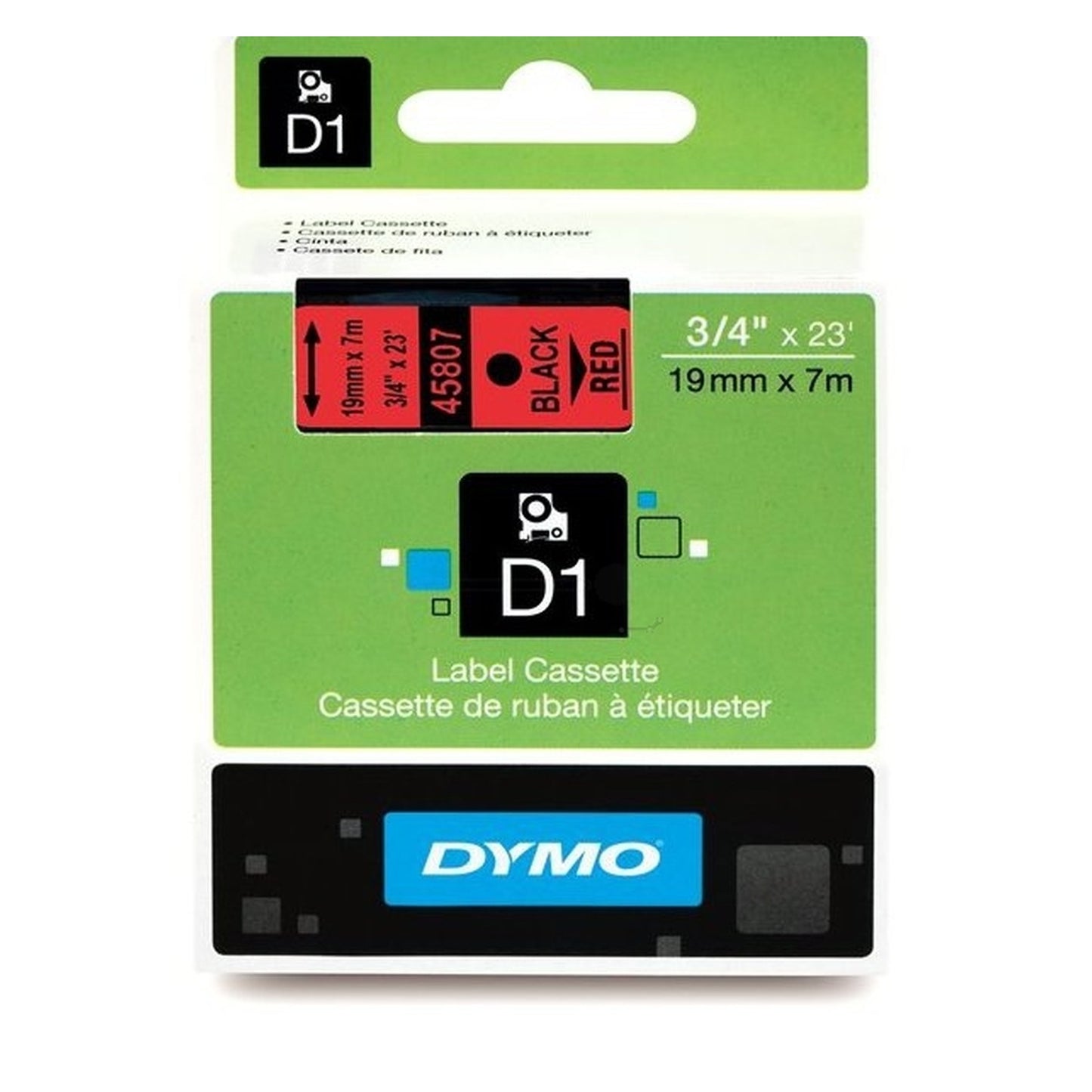 Rouleau d'étiquettes d'origine Dymo 45807 / S0720870 - noir, rouge