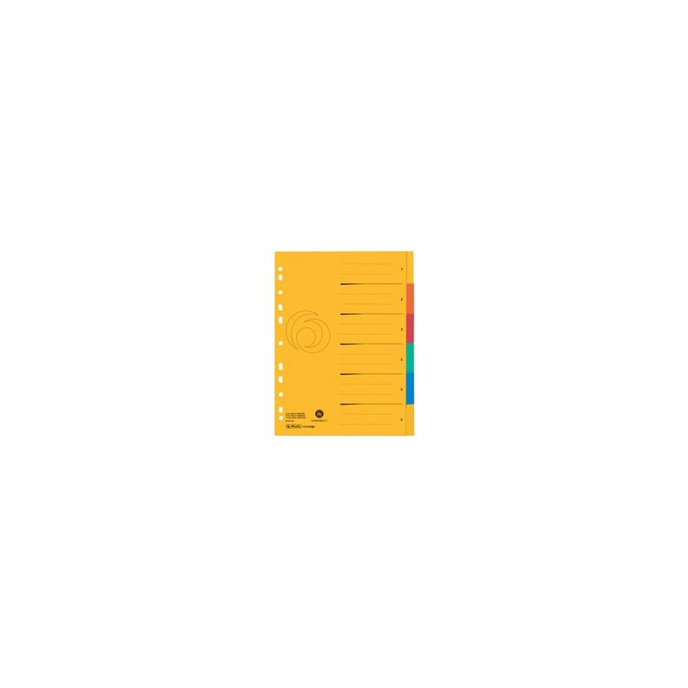 herlitz Intercalaire carton, A4 extra large, 10 touches, uni