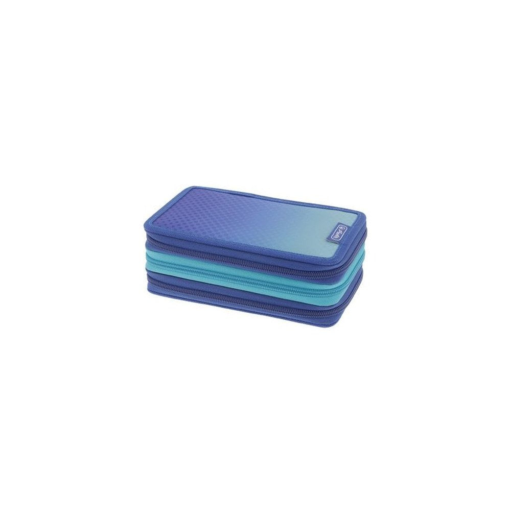 herlitz Etui scolaire TriCase "Dip Dye Blue", 31 pièces