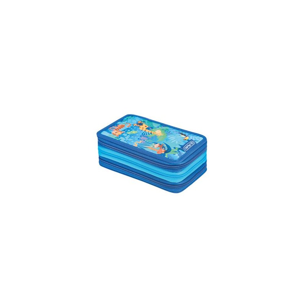 herlitz Étui scolaire triple "Jungle Safari", 31 pièces