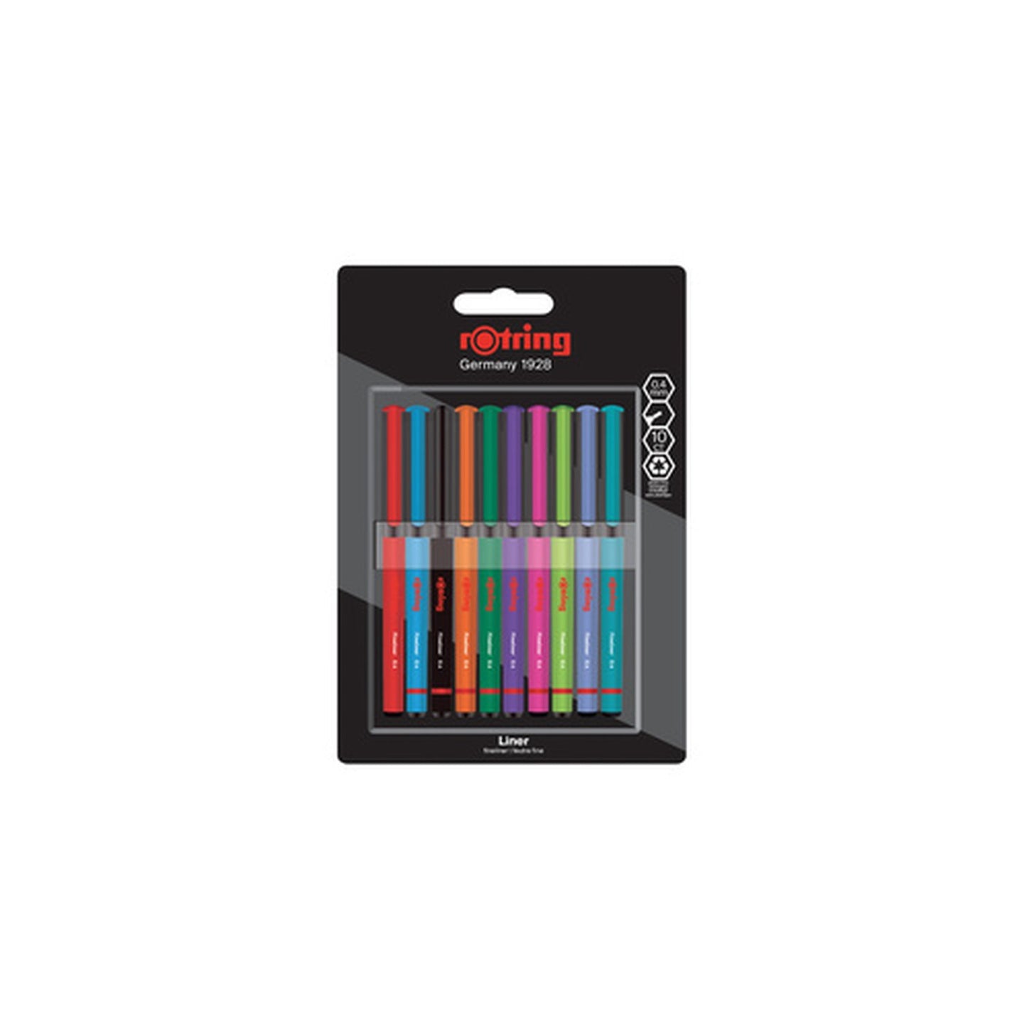 rotring Fineliner, largeur de tracé: 0,4 mm, blister de 10