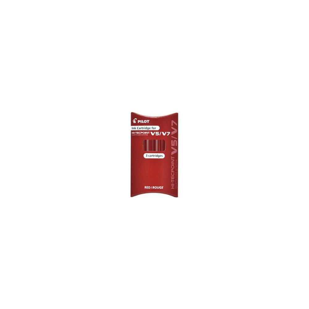 PILOT Cartouches d'encre pour Stylo roller V5/V7, rouge
