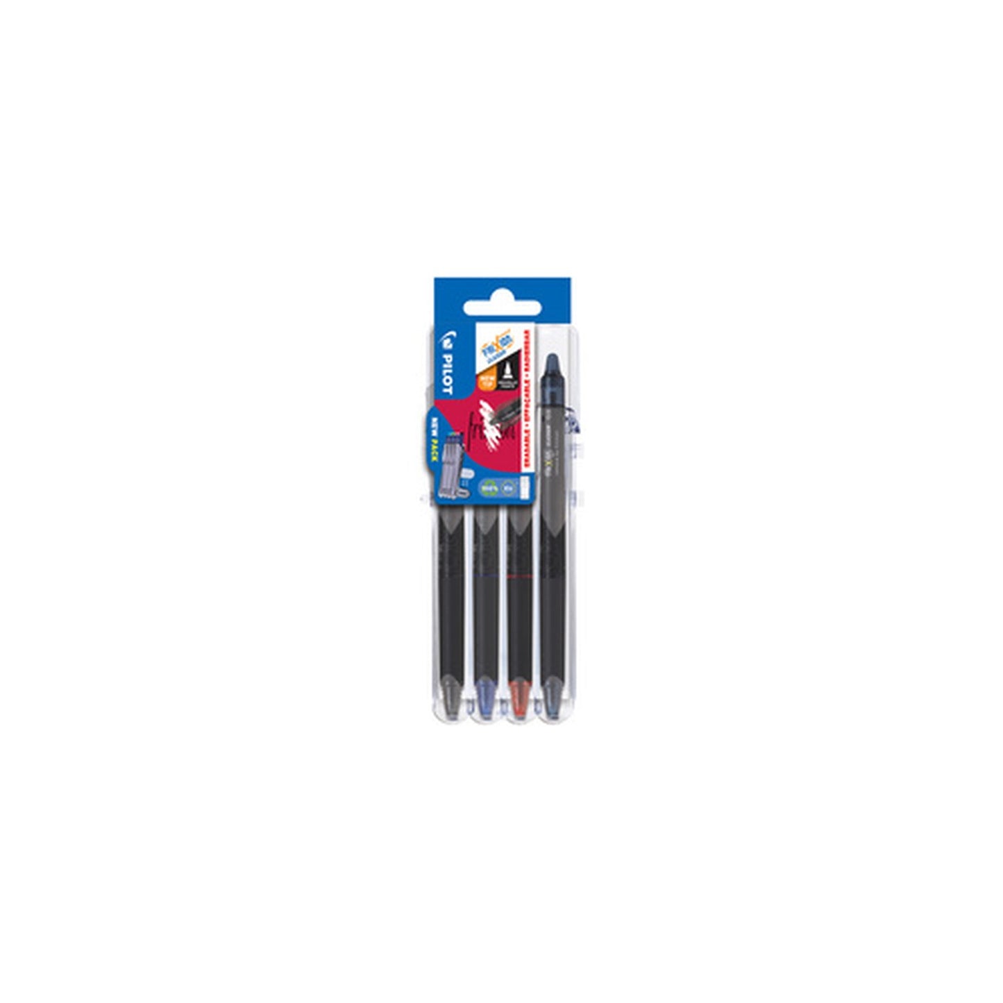 PILOT Stylo roller FRIXION POINT CLICKER Set2Go, étui de 4