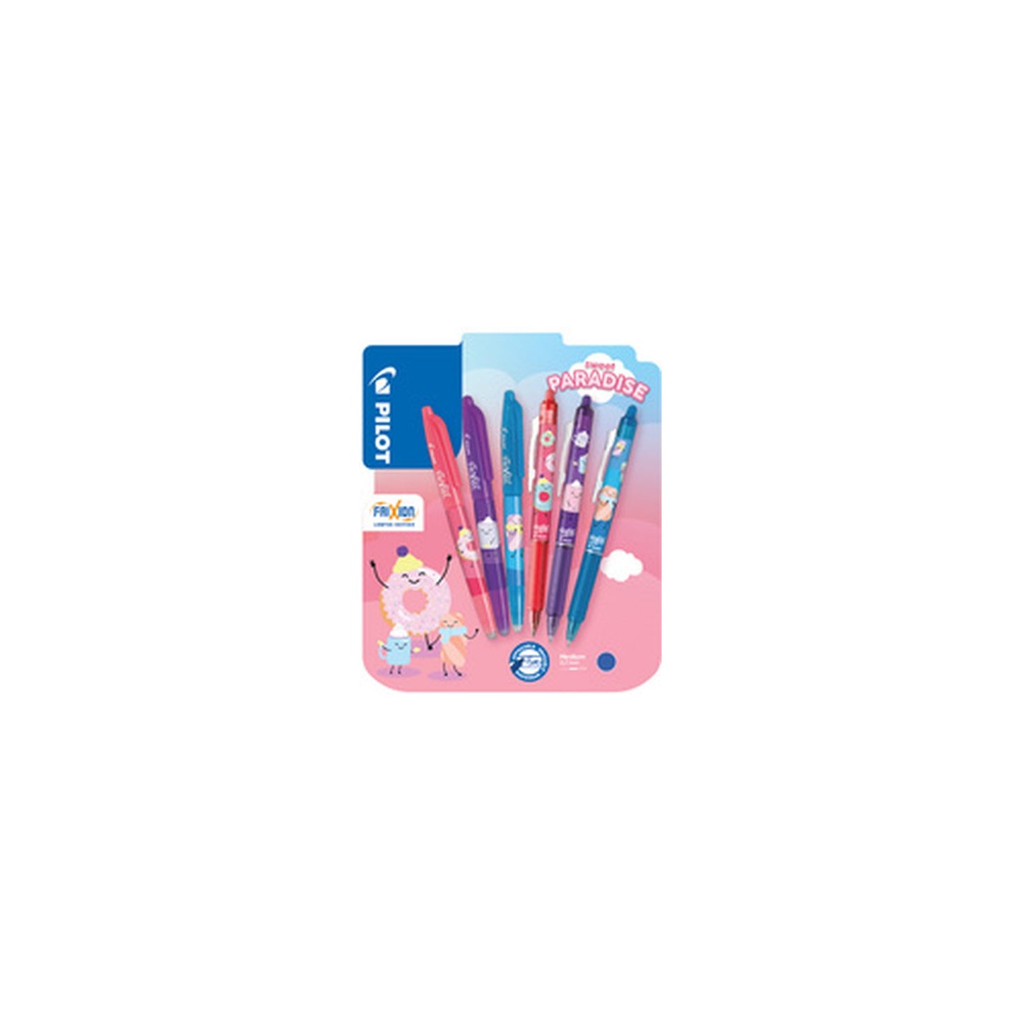 PILOT Stylo roller FRIXION BALL 07 Fancy Winter,blister de 6